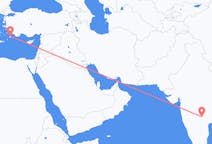 Flyg från Hyderabad till Rhodes, England