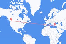 Flyreiser fra Penticton, Canada til Dalaman, Tyrkia