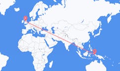 Flyreiser fra Sorong, Indonesia til Manchester, England