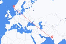 Flyreiser fra Kandla, India til Bergen, Norge