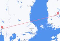 Loty z Tampere, Finlandia z Oslo, Norwegia