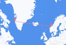 出发地 挪威克里斯蒂安松目的地 格陵兰西西缪特的航班