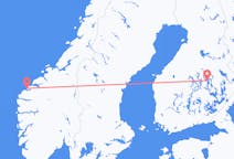 Flug frá Álasundi, Noregi til Kuopio, Finnlandi