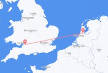 Flyreiser fra Bristol, England til Amsterdam, Nederland
