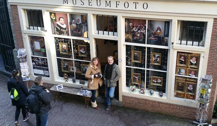 アムステルダムでオランダの芸術作品の写真撮影 - シングルポートレートになる