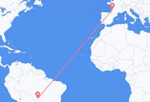 Flyrejser fra Cuiabá, Brasilien til Bordeaux, Frankrig