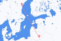 Loty z Sundsvall, Szwecja z Wilno, Litwa