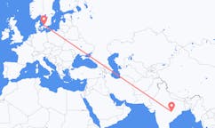 Flights from Raipur, India to Ängelholm, Sweden