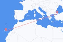 出发地 西班牙出发地 特内里费岛目的地 土耳其伊斯坦布尔的航班