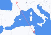튀니지 제르바에서 출발해 프랑스 리모주로(으)로 가는 항공편