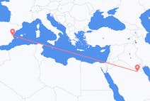 Flyrejser fra Qaisumah, Saudi-Arabien til Valencia, Spanien