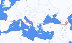 Vluchten van Gəncə, Azerbeidzjan naar Vitoria, Spanje