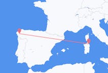 Flyrejser fra Olbia, Italien til Santiago de Compostela, Spanien