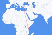 Vluchten van Zanzibar, Tanzania naar Dalaman, Turkije