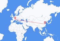 Flyg från Nanjing, Kina till Turin, Italien