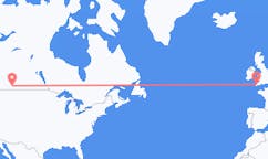 Flyreiser fra Medicine Hat, Canada til Newquay, England