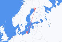 Flug frá Gdansk, Póllandi til Oulu, Finnlandi