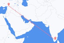 Flyreiser fra Madurai, India til Gaziantep, Tyrkia