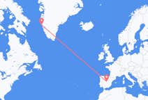 그린란드 마니초크에서 출발해 스페인 마드리드로(으)로 가는 항공편
