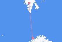 ノルウェーのから トロムソ、スバールバル諸島・ヤンマイエン島のへ ロングイェールビーンフライト
