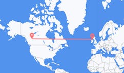 Flyg från Dawson Creek, Kanada till Derry, Nordirland