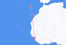 Flyg från Freetown, Sierra Leone till Vila Baleira, Portugal