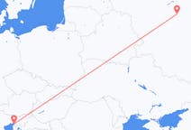 Flyg från Moskva till Trieste