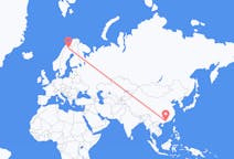 Flyrejser fra Guangzhou, Kina til Kiruna, Sverige