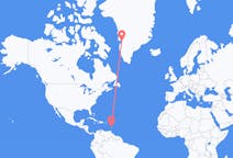 Flyreiser fra Fort-de-France, Frankrike til Ilulissat, Grønland