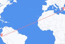 Flyreiser fra Jaen, Peru til Bodrum, Tyrkia