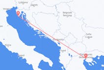 クロアチアのプーラからから、ギリシャのテッサロニキまでのフライト