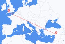 Flights from Gaziantep, Turkey to Exeter, the United Kingdom