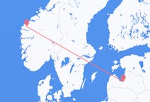 Loty z Riga, Łotwa do Voldy, Norwegia