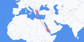 Flights from Eritrea to Greece