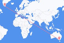 Flyreiser fra Melbourne, til Narsarsuaq