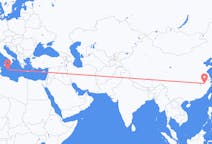Flyg från Huangshan, Kina till Malta (kommun), Malta