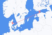 Flyg från Århus, Danmark till Tallinn, Estland