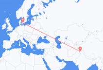 Flyreiser fra Srinagar, India til København, Danmark