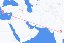 Flights from Nagpur, India to Rhodes, Greece