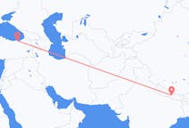 出发地 尼泊尔加德滿都目的地 土耳其特拉布宗的航班