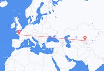 Flyrejser fra Shymkent, Kasakhstan til Nantes, Frankrig