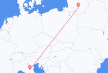 Flyreiser fra Kaunas, Litauen til Bologna, Italia