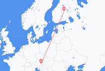Flyreiser fra Kuopio, til Graz