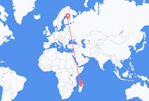 Loty z Antananarywa na Madagaskarze do Kuopio w Finlandii