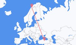 Flyreiser fra Tokat, Tyrkia til Narvik, Norge