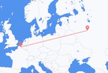 Flyg från Moskva till Lille