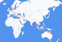 Flyreiser fra Moranbah, Australia til Amsterdam, Nederland