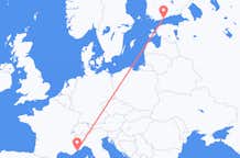 Flyreiser fra Nice, til Helsingfors