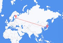Flights from Akita, Japan to Lappeenranta, Finland