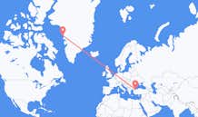 Loty z Upernavik, Grenlandia do Stambuł, Turcja
